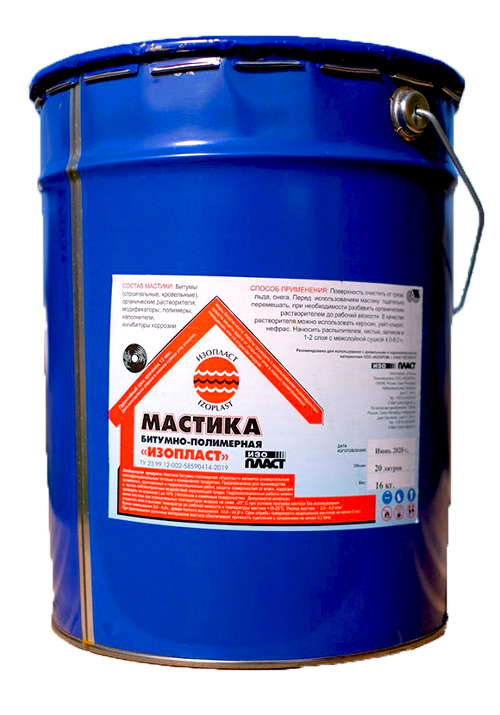 Мастика битумно-полимерная «Изопласт» (20л), Изофлекс-М